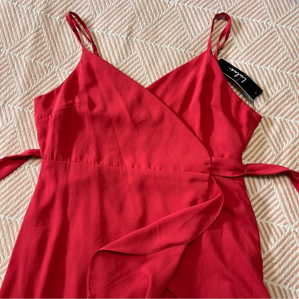 NET Lulus Pink Spaghetti Strap Wrap Dress S - Picture 5 of 8
